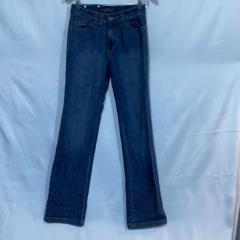 PZI Jeans Womens Blue Regular Straight Leg Stretch Casual Denim Jeans Size 32